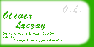 oliver laczay business card