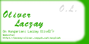 oliver laczay business card